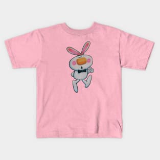 Cute White Bunny Rabbit Thumbs Up Sign Kids T-Shirt